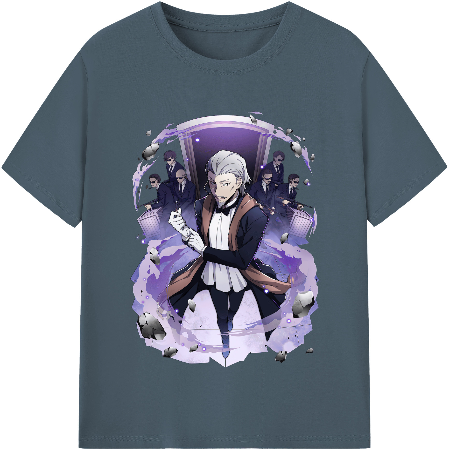 （画像用） 文豪ストレイドッグス Bungo Stray Dogs 綿100％半袖Tシャツ（フロントプリント）